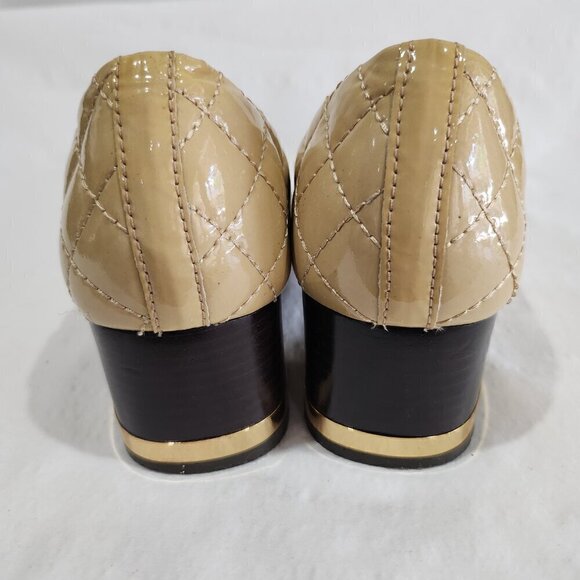 Tory Burch Maggie Quilted Paten Pumps 7M - Picture 5 of 7